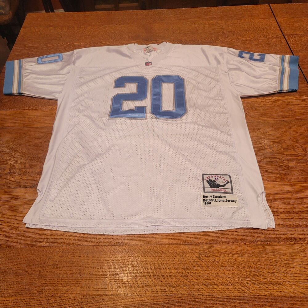 Barry Sanders Detroit Lions #20 Mitchell & Ness Throwback Jersey 1996 Size 54